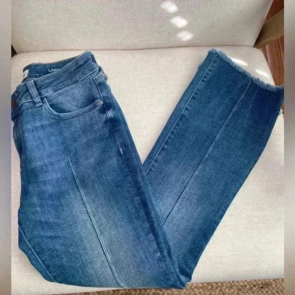 DL1961 Lara Instasculpt Crop Flare Jeans in Davidson Blue Size 27 - Picture 9 of 9